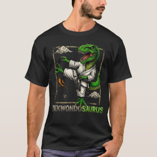Funny Taekwondo Dinosaur Taekwondosaurus T-Rex T-Shirt