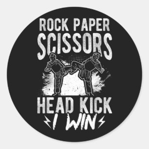 Funny Taekwondo For Men Women Kids Martial Arts Classic Round Sticker