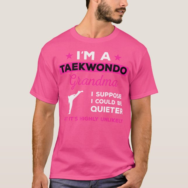 Funny Taekwondo Grandma Karate Martial Arts T-Shirt (Front)