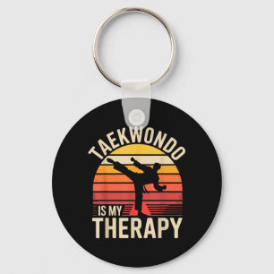 Funny Taekwondo is My Therapy Key Ring