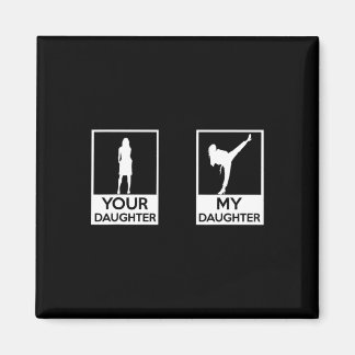 Funny Taekwondo Mum Dad Martial Arts Karate-girls  Magnet
