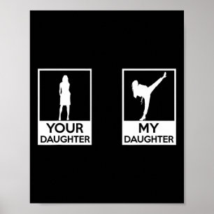 Funny Taekwondo Mum Dad Martial Arts Karate-girls  Poster