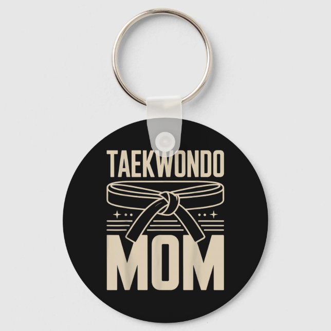Funny Taekwondo Mum Key Ring (Front)