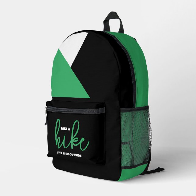 Funny Take a Hike It's Nice Outside Printed Backpack (Back Corner Right)
