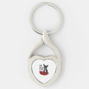 Funny Talk Frenchie To Me For Dog Lover Mum Dog Key Ring