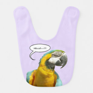 Funny Talking Parrot Baby Bib