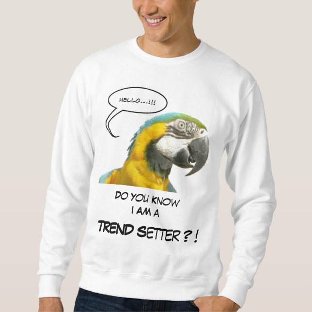 Funny Talking Parrot Face -Trending- Sweatshirt  (Front)
