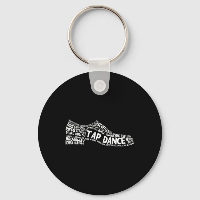 Funny Tap Dance Gift Shoe Dancing Cute Dancer Men  Key Ring (Front)