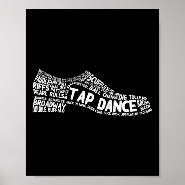 Funny Tap Dance Gift Shoe Dancing Cute Dancer Men  Poster (Front)
