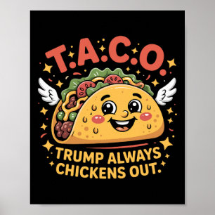 Funny Tariffs Meme Sarcastic Taco Trump Always Chi Poster