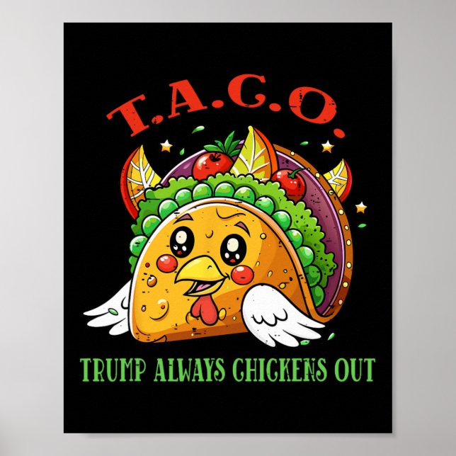 Funny Tariffs Meme Sarcastic Taco Trump Always Chi Poster (Front)