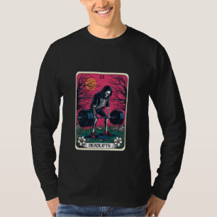 Funny Tarot Card Deadlifts Gym Workout Occult Read T-Shirt
