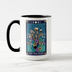 Funny Tarot The Dog Mum Card Skeleton Mug