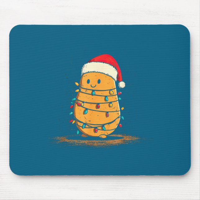 Funny Tato Christmas Graphics Lights Lover  Mouse Pad (Front)