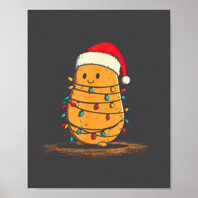 Funny Tato Christmas Graphics Lights Lover  Poster (Front)