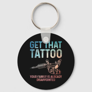 Funny Tattoo Artist Art For Men Women Tattooer Tat Key Ring