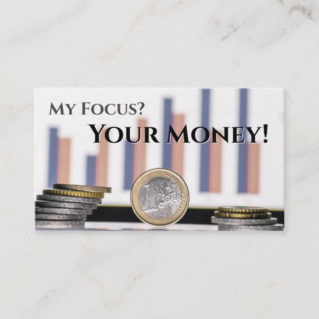 Funny Tax accountant currency financial experts Business Card (Front)