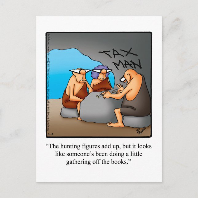 Funny Tax Humour Postcard (Front)