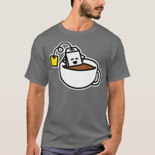 Funny tea bag in teacup spa relaxing cup of tea T-Shirt