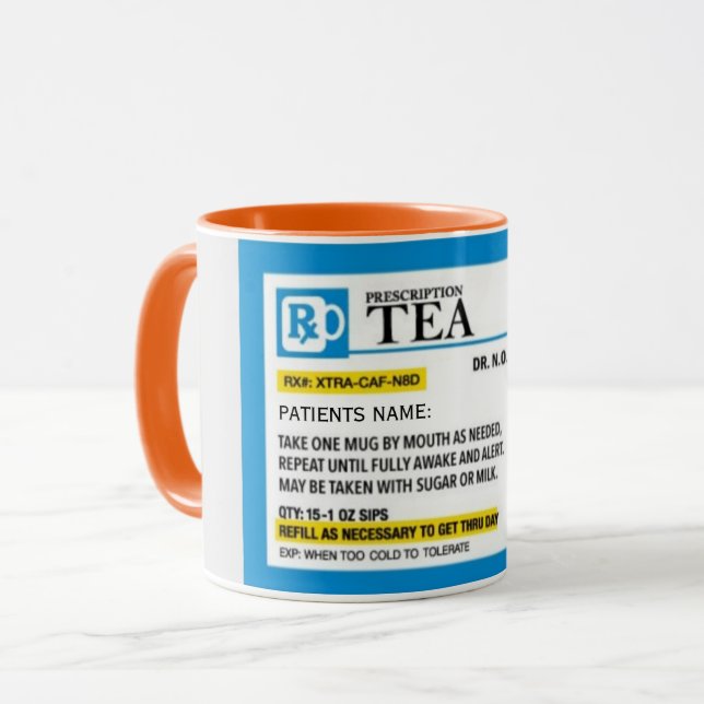 Funny Tea Prescription Combo Mug (Front Left)