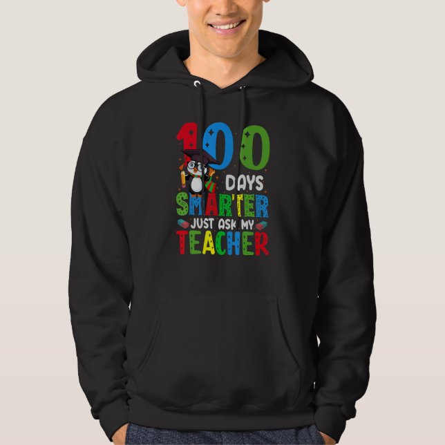 Funny Teacher 100 Days Of School Hoodie (Front)