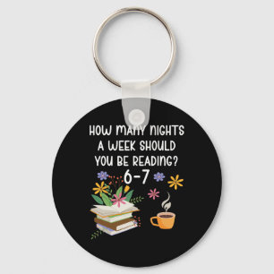 Funny Teacher 67 Six Seven Meme Reading 6-7 Book L Key Ring