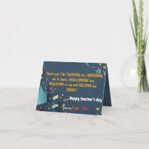 Funny Teacher Appreciation Thank You Card 