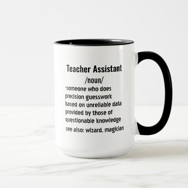 Funny Teacher Assistant Definition gifts  Mug (Right)