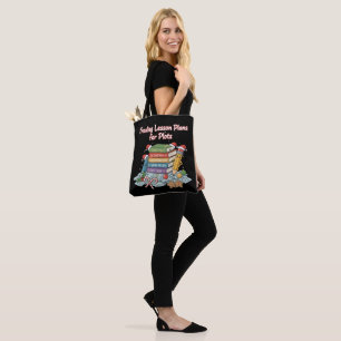 Funny Teacher Christmas Holiday Trading Lesson Tote Bag
