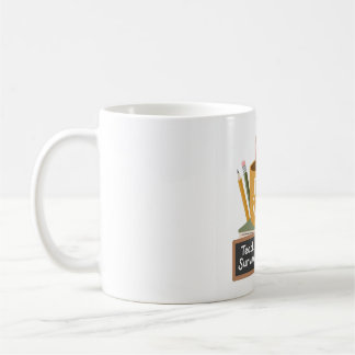 Funny Teacher Coffee Mug — "Teach. Repeat. Survive