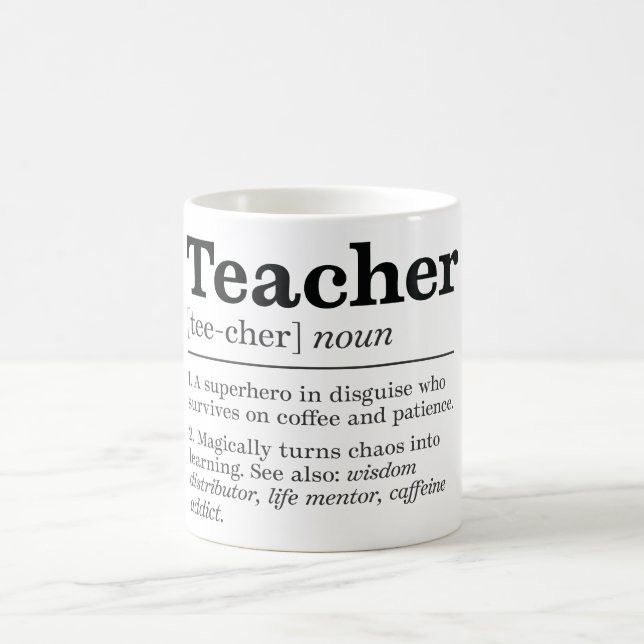 Funny Teacher Definition Coffee Mug (Center)