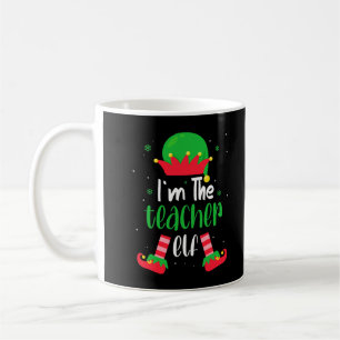 Funny Teacher Elf Matching Family Group Christmas Coffee Mug