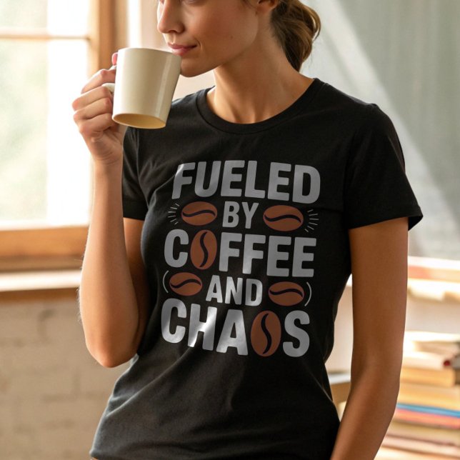 Funny Teacher Gift Fuelled by Coffee Retro  T-Shirt (Creator Uploaded)
