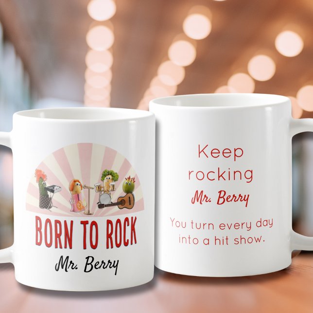 Funny Teacher Gift – Personalised Cool Rock Lover Coffee Mug (Creator Uploaded)