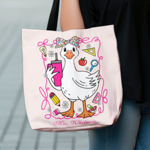 Funny Teacher Goose Back to School Crossbody Bag