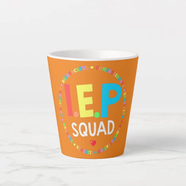 Funny Teacher IEP Squad I Encourage Progress Sped Latte Mug (Front)