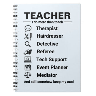 Funny Teacher Jobs Notebook