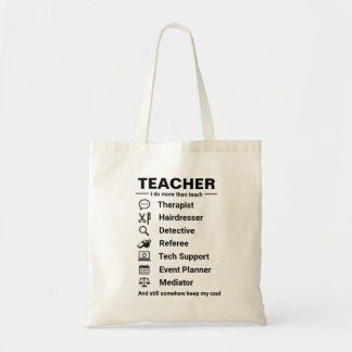 Funny Teacher Jobs Tote Bag