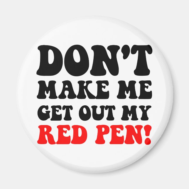 Funny teacher magnet (Front)