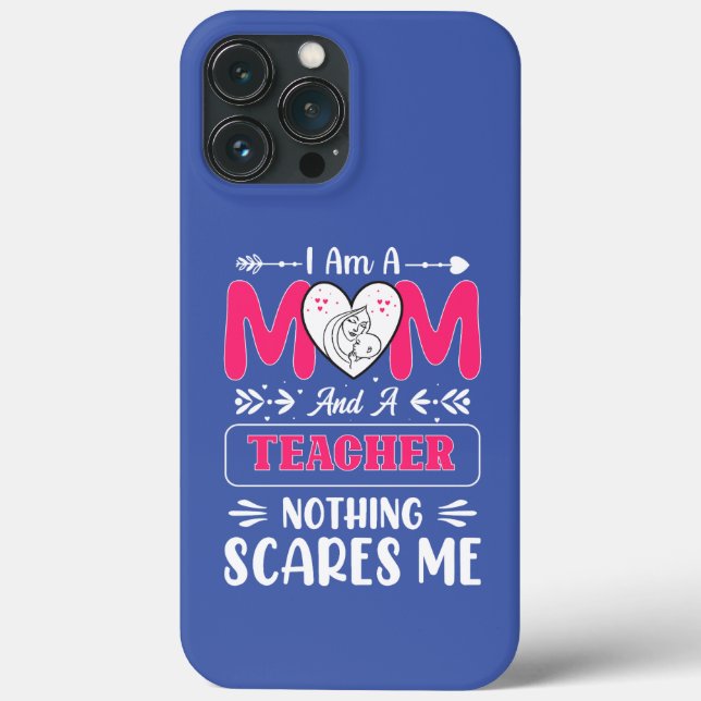 Funny Teacher Mum, Teacher Mum Funny Case-Mate iPhone Case (Back)