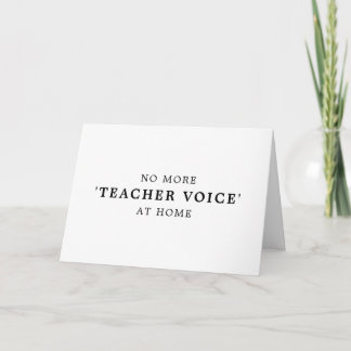 Funny Teacher Parents-to-Be Pregnancy Sayings Card