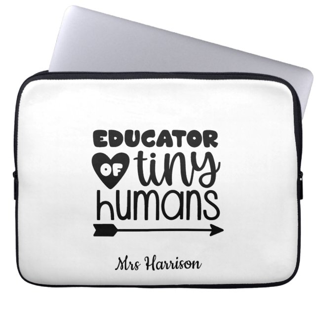 Funny Teacher personalised gift Laptop Sleeve (Front)