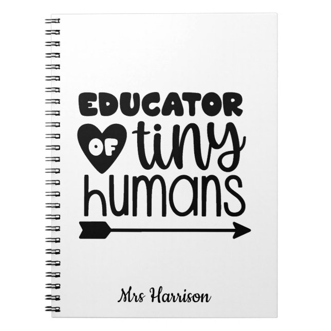 Funny Teacher personalised gift Notebook (Front)