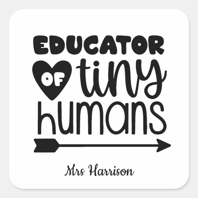 Funny Teacher personalised gift Square Sticker (Front)