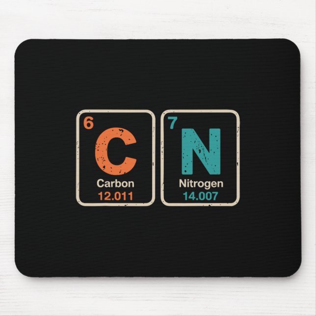 Funny Teacher Science Periodic Table Retro 67 Meme Mouse Pad (Front)