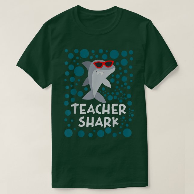 Funny Teacher Shark  T-Shirt (Design Front)
