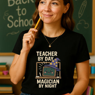 Funny Teacher Shirt, Magician By Night T-Shirt