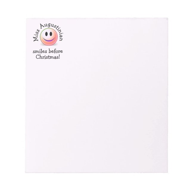 Funny TEACHER SMILES Notepad (Front)