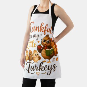 Funny Teacher Thanksgiving Thankful for my Little Apron