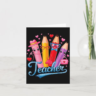 Funny Teacher Valentine Art Classroom Love Theme Card